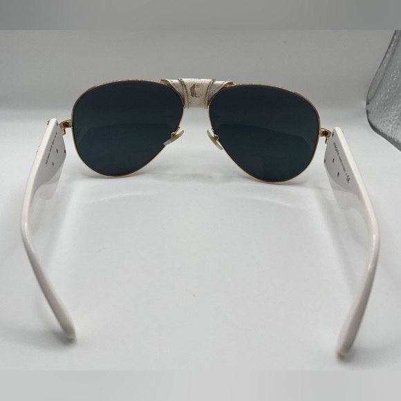 Versace White and Gold Aviators Women’s Sunglasses Discontinued - Picture 7 of 14